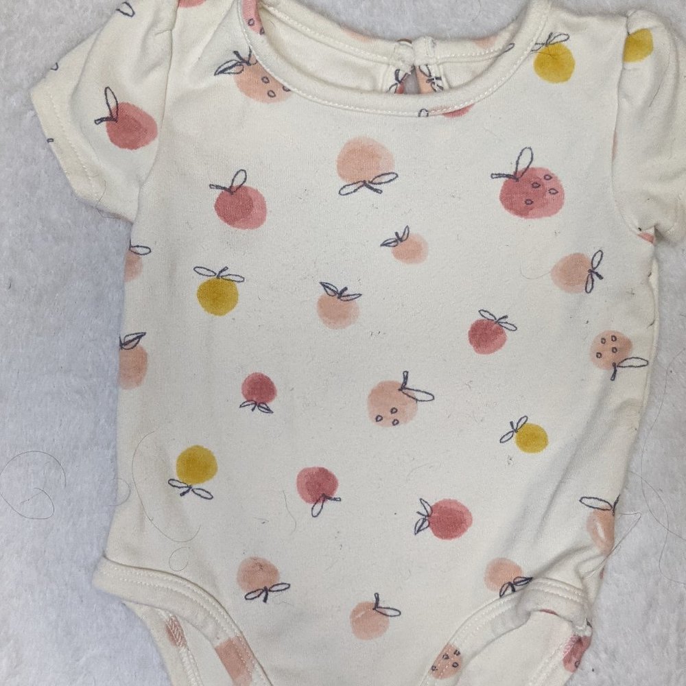 Pehr Organic Cotton Strawberry Fields Onesie